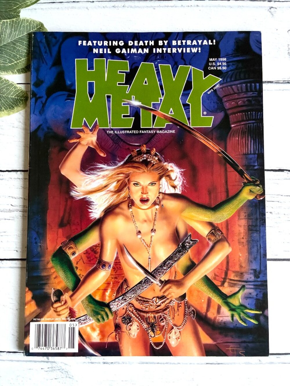 Heavy Metal Magazine May 1998 Vol 22 No 2 Neil Gaiman Interview Vintage Sci-Fi